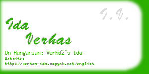 ida verhas business card